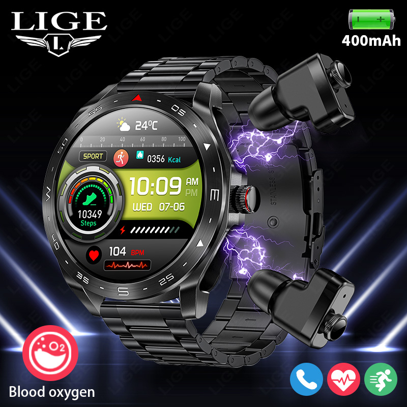 Smartwatch Headset - Smartwatch LIGE com Fones de Ouvido