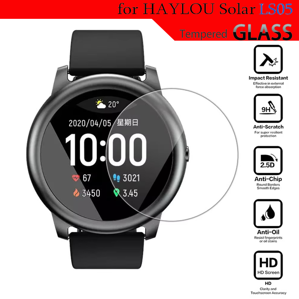Smartwatch Watch Accessories - Vidro temperado para haylou solar ls05,