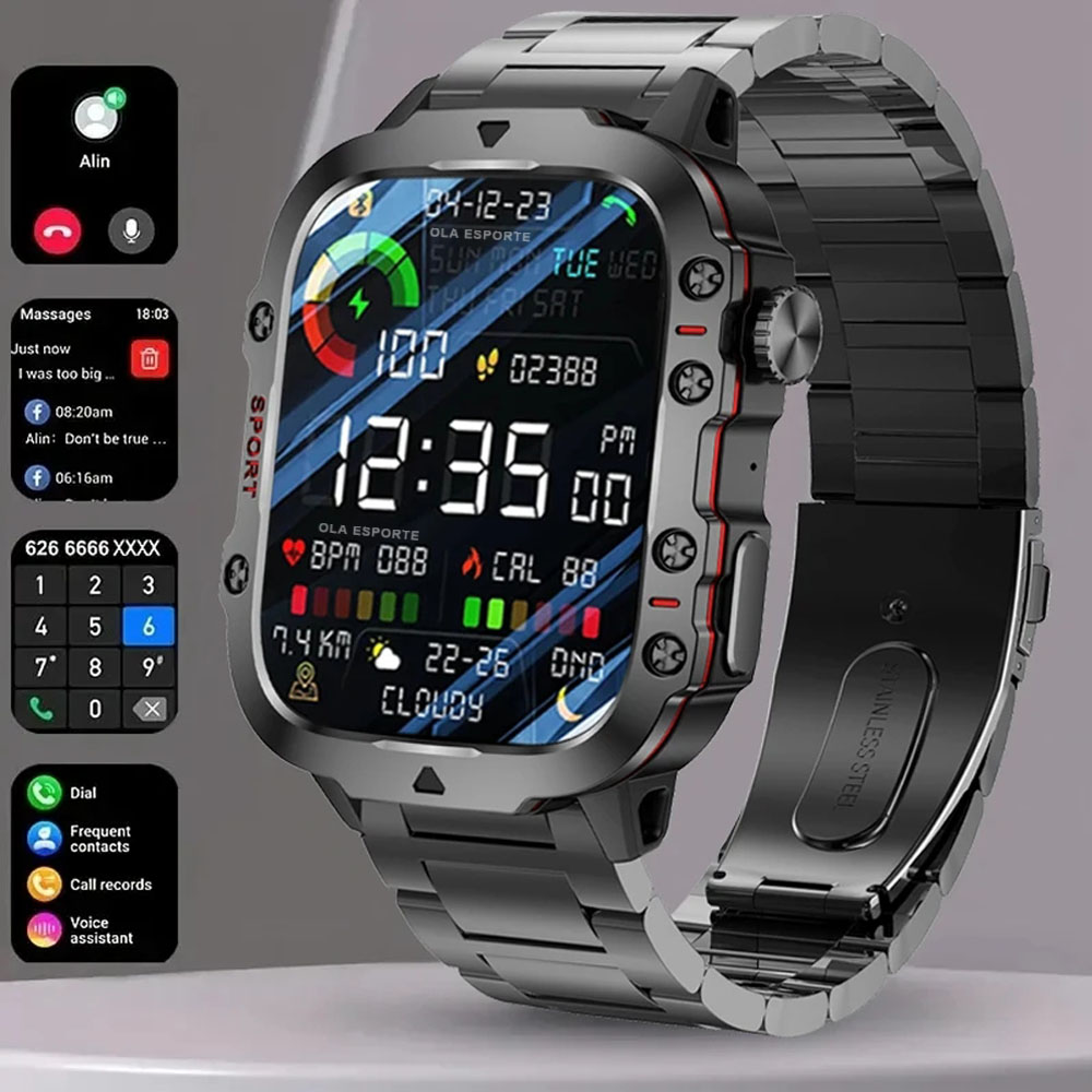 Smartwatch Faces - 2025 novo militar relógio inteligente masculino
