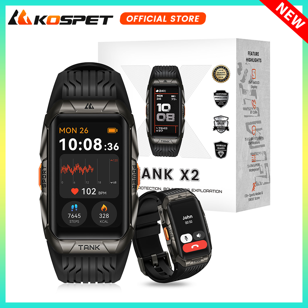 Smartwatch X2 - Kospet tank x2 relógio inteligente para