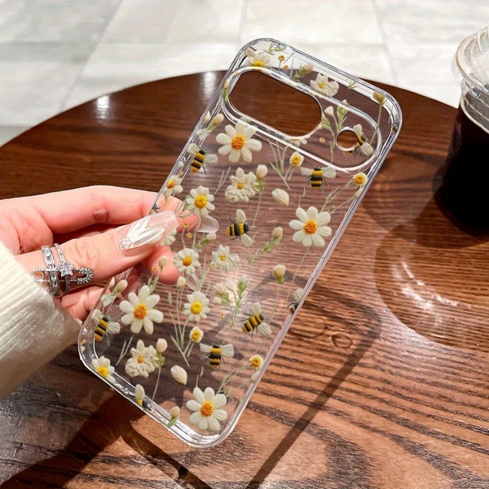 Google Pixel 8A - Capa de Telefone Transparente com Padrão