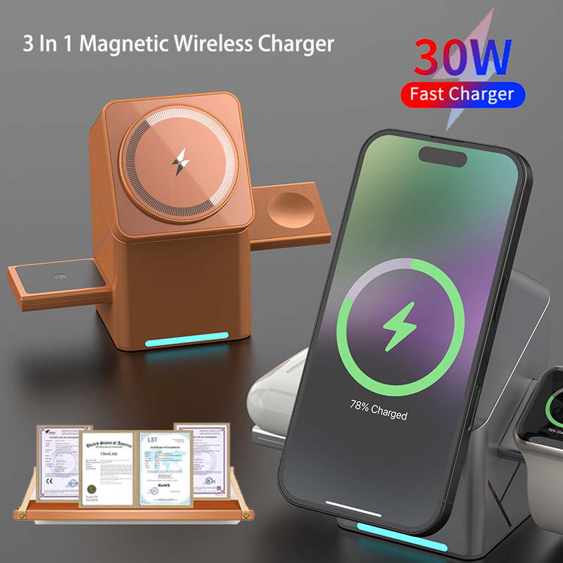 Smartwatch Touch - Carregador Sem Fio Magnético Multifuncional 3