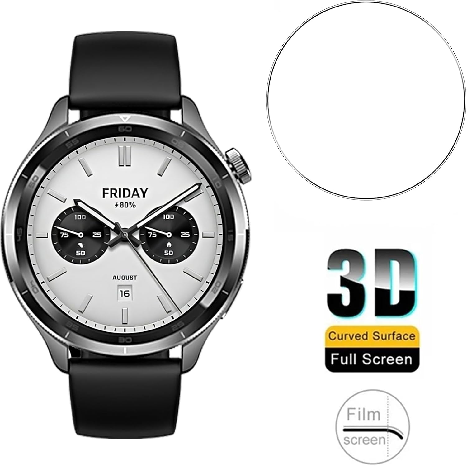 3 pçs protetor de tela de vidr - Xiaomi Smartwatch S4 Accessories avaliação e preço