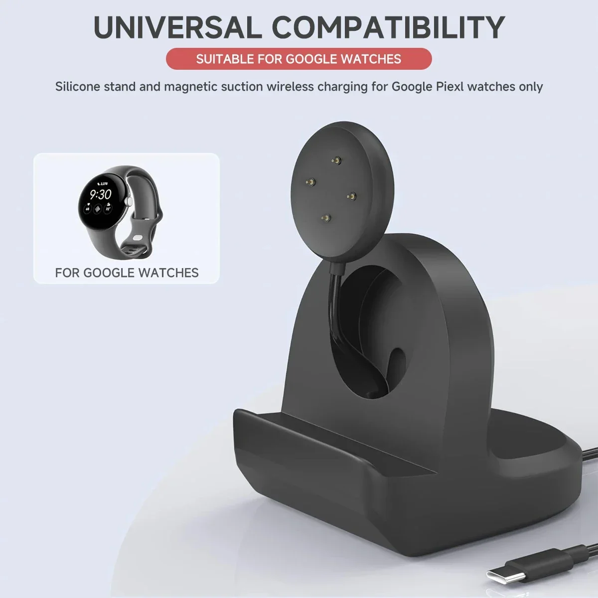 Carregador de silicone macio b - Watch Charging Dock avaliação e preço