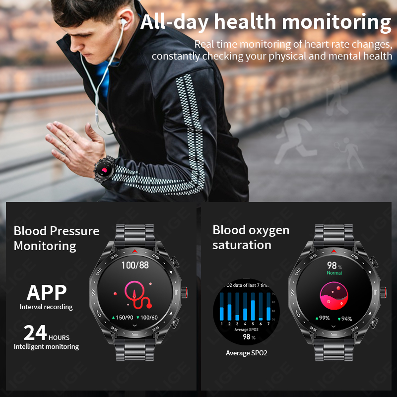 Smartwatch LIGE com Fones de O - Smartwatch Headset avaliação e preço