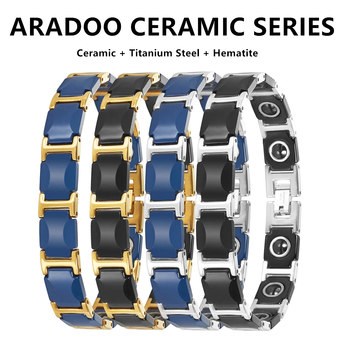 Pulseira de cerâmica azul sonh - Ceramic Link Bracelet avaliação e preço