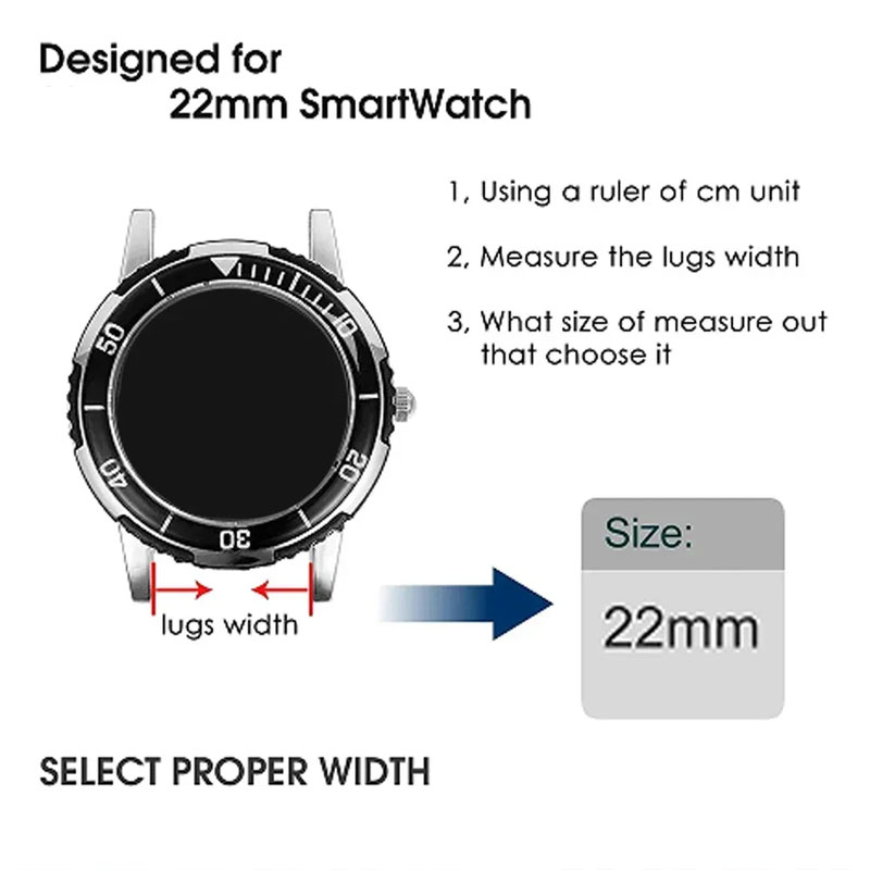 Pulseira ajustável de 22mm par - Smartwatch X2 avaliação e preço