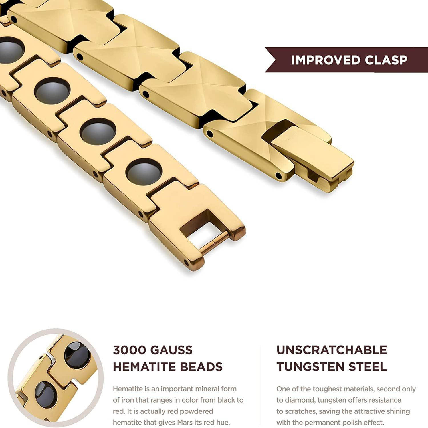 Pulseira de cerâmica premium A - Ceramic Link Bracelet avaliação e preço