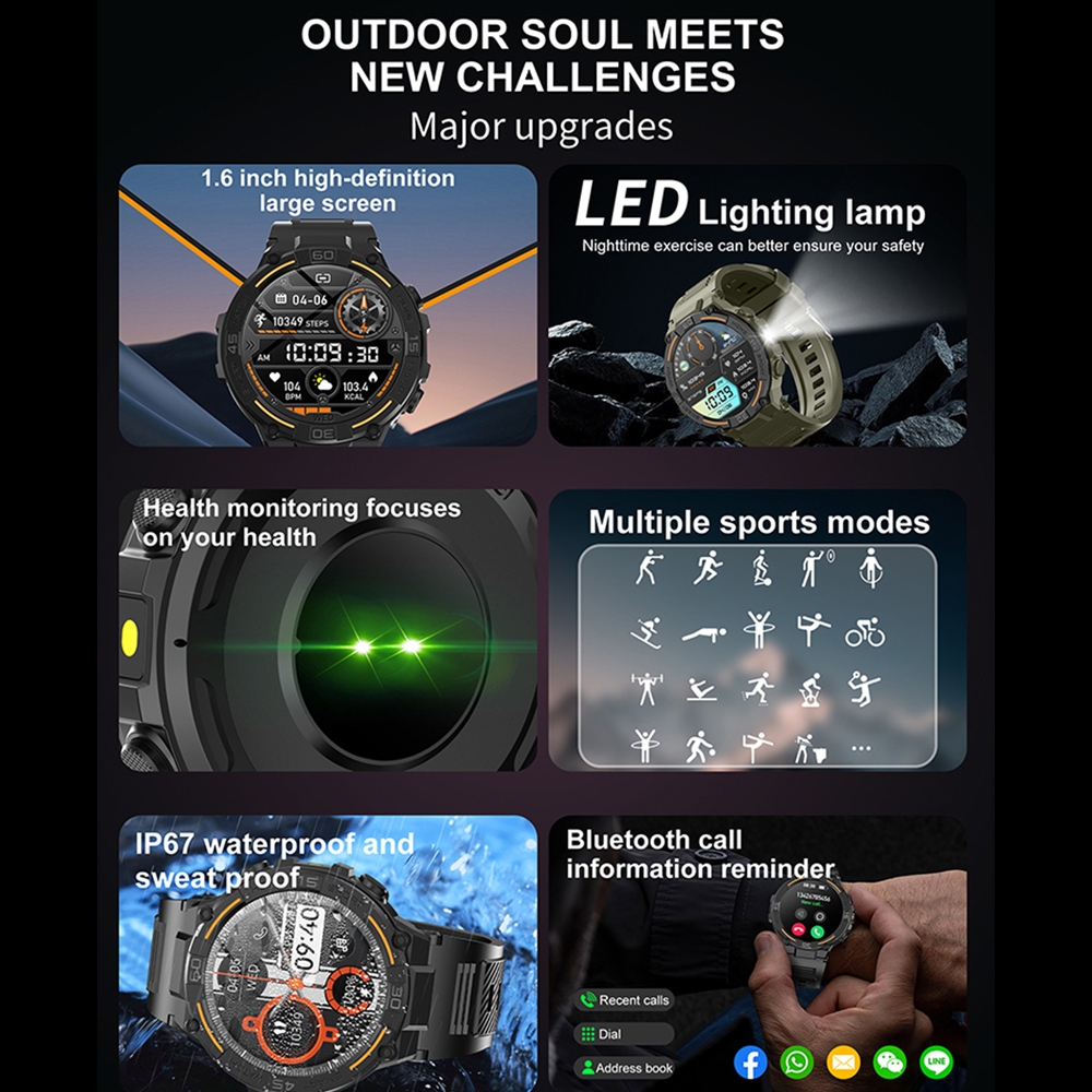Ao ar livre militar robusto sm - Smartwatch Faces avaliação e preço