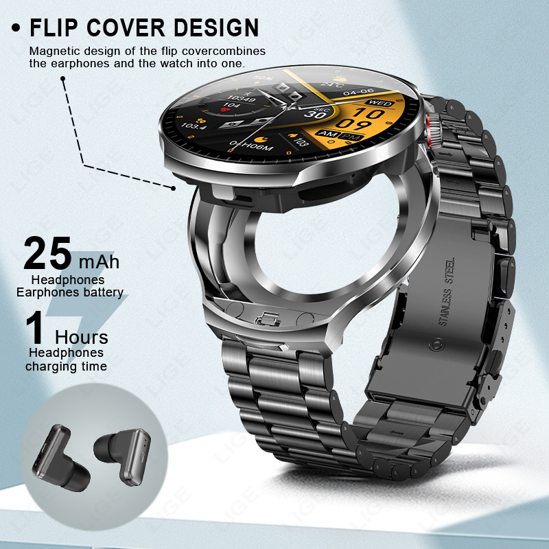 Lige tws 2 em 1 fone de ouvido - Smartwatch Headset avaliação e preço