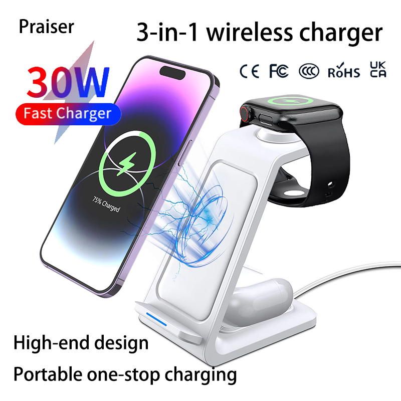 Carregador sem fio 3 em 1 de 1 - Watch Charger Cable avaliação e preço
